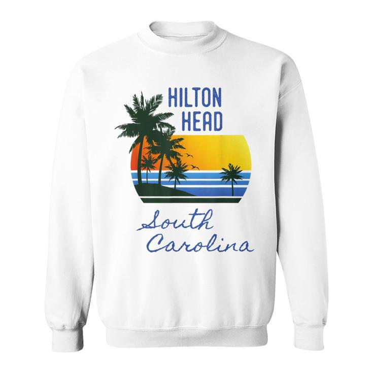 Retro Cool Hilton Head Island Sc Beach Souvenir Sweatshirt