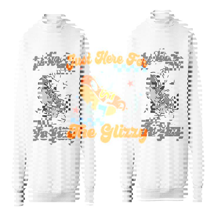 Retro Hot Dog I'm Just Here For The Glizzy Happy 4Th Of July Sweatshirt