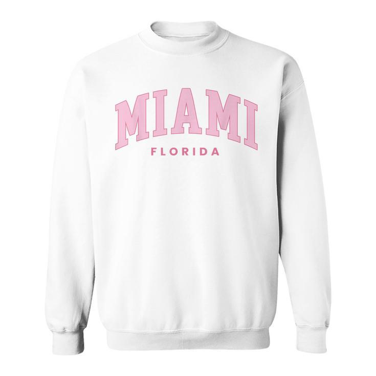 Retro Miami Florida Vintage Preppy Throwback Girls Kid Sweatshirt