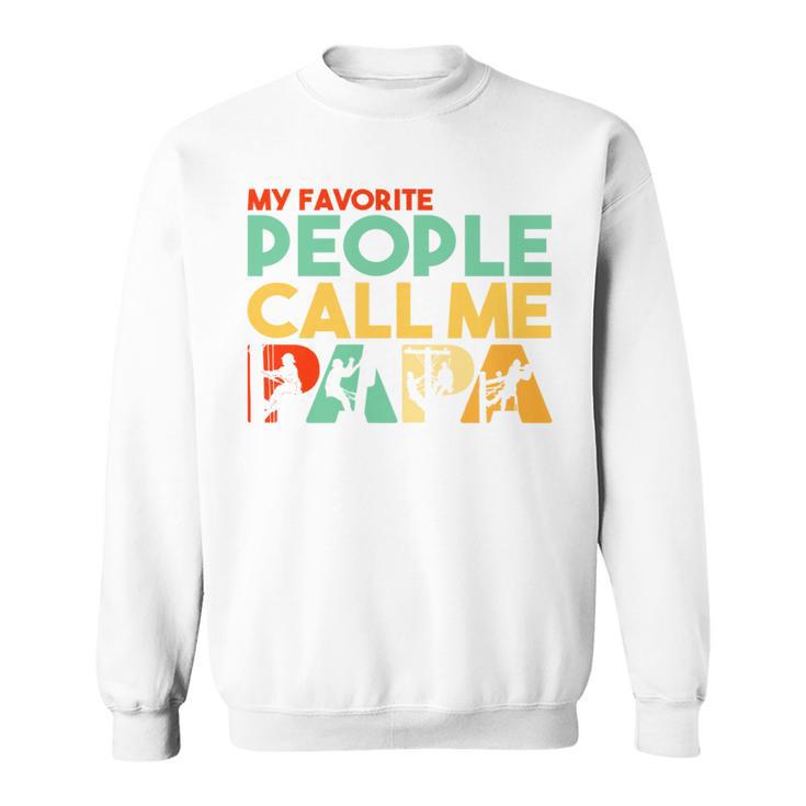 Retro Papa Line Worker Papa Witzigatertag Sweatshirt