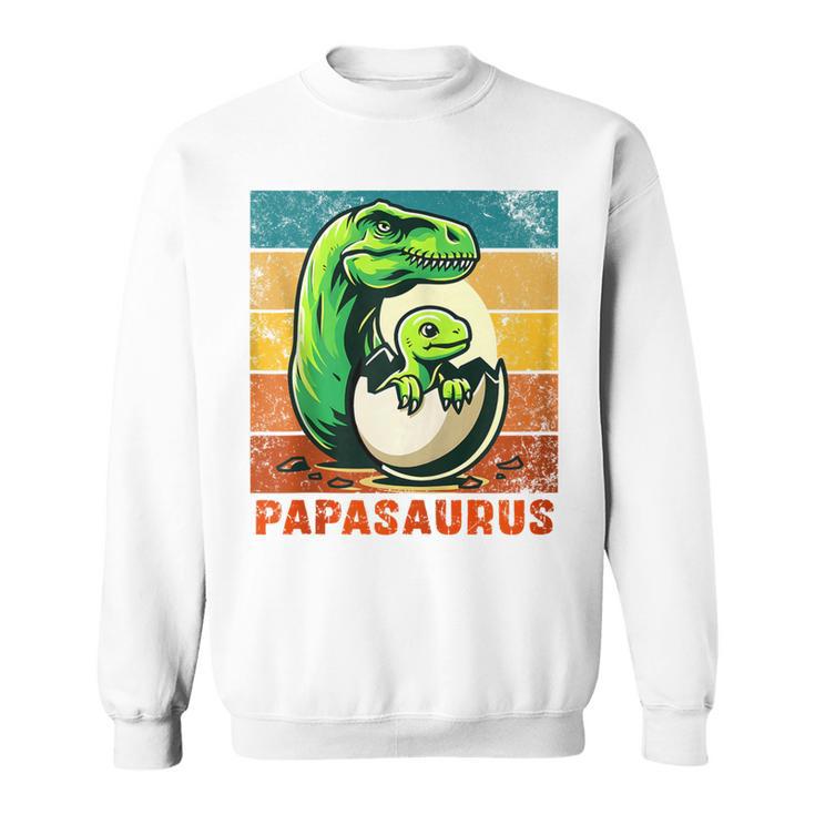 Retro Papasaurusatertag Bester Papa T-Rex Papa Dinosaur Kapuzenjacke Sweatshirt