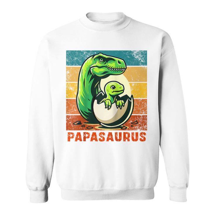 Retro Papasaurusatertag Bester Papa T-Rex Papa Dinosaur Raglan Sweatshirt