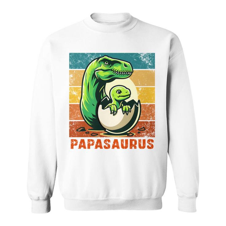 Retro Papasaurusatertag Bester Papa T-Rex Papa Dinosaur Sweatshirt