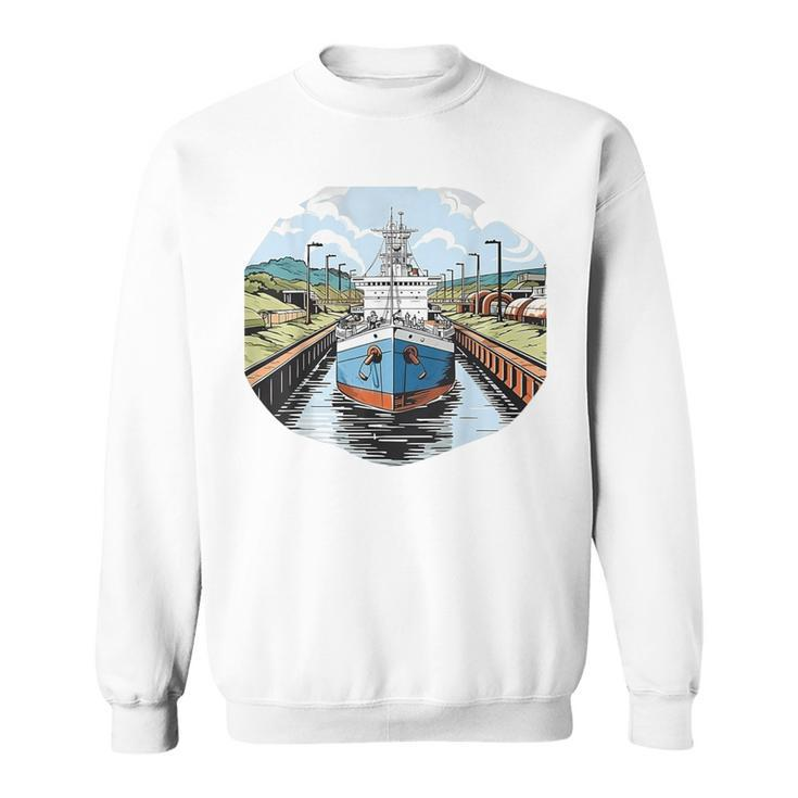 Retro Style Panama Canal Sweatshirt