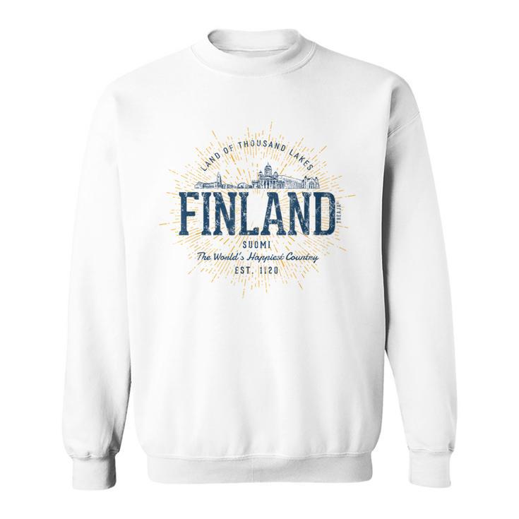 Retro Styleintage Finland S Sweatshirt