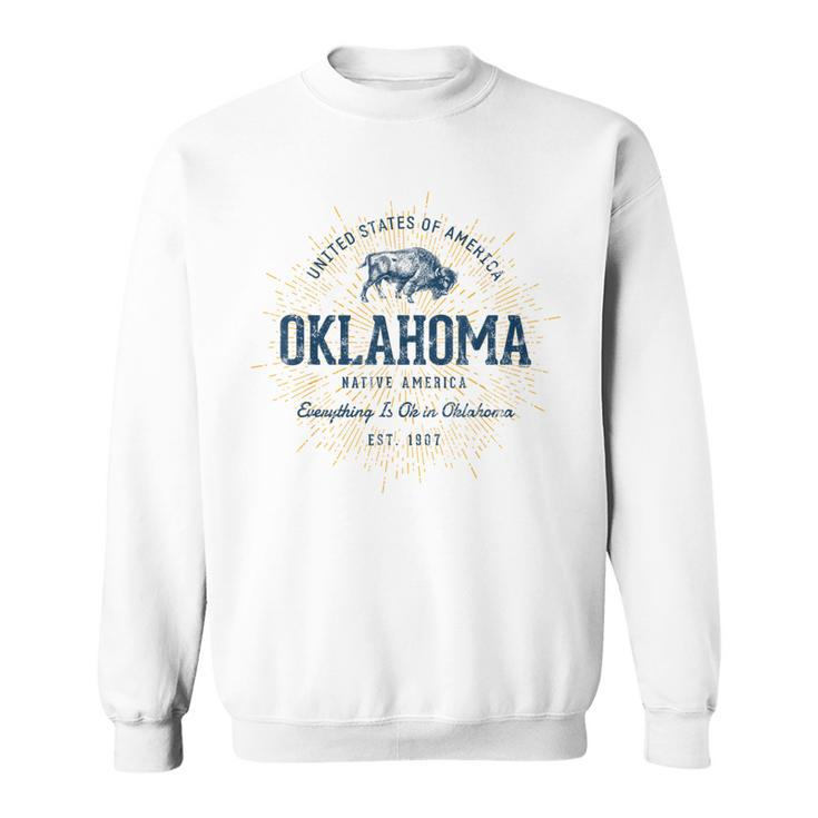 Retro Vintage State Of Oklahoma Sweatshirt