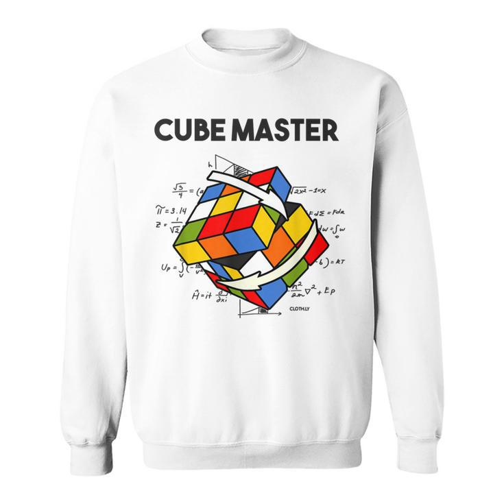 Rubik's Cube Magic Cube Retro Rubi Vintage Nerd White Sweatshirt