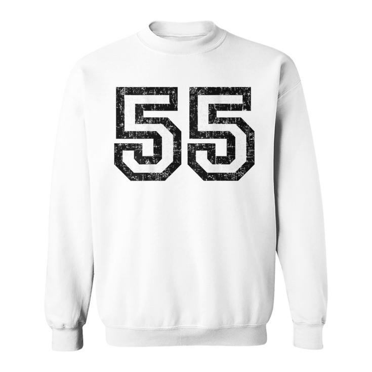 Rückennummer 55Intage SchwarzWeiß Sweatshirt