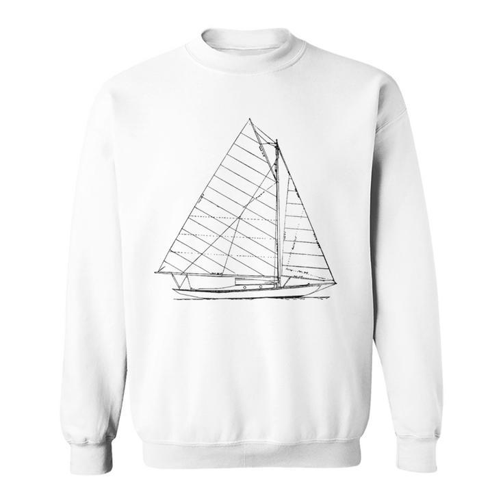 Sailboat Nautical Sketch Sailing Sweatshirt