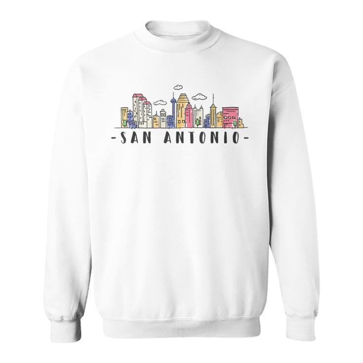 San Antonio Skyline Texas Pride City Souvenir Sweatshirt