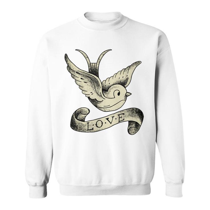 Schwalbe Vintage Bird Tattoo Love Women's Men Sweatshirt