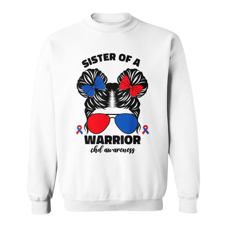 Sister Of A Warrior Chd Congenital Heart Defect Awareness Sweatshirt