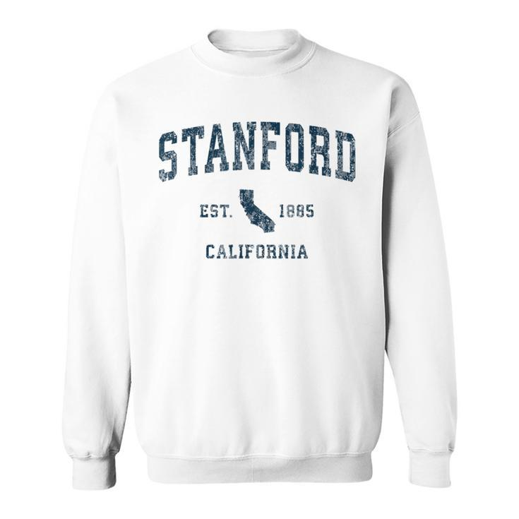 Stanford California Ca Vintage Sports Navy Print Sweatshirt