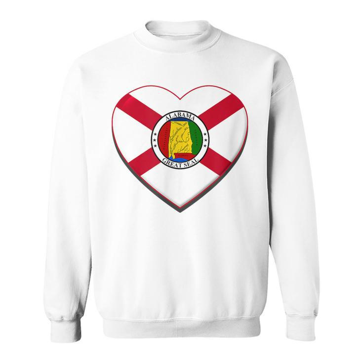 State Of Alabama Heart T Home Pride Love Hometown Sweatshirt