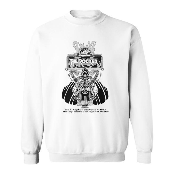 Sweater Unisexe The Rocker Ailes & Couronne, Style Rock & Moto