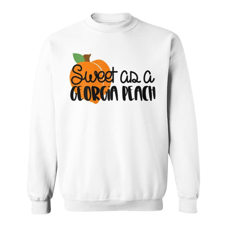 Sweet As A Georgia Peach T With Bright Peach Sweatshirt