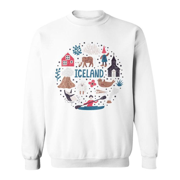 Travel Europe Iceland Reykjavik Family Vacation Souvenir Sweatshirt