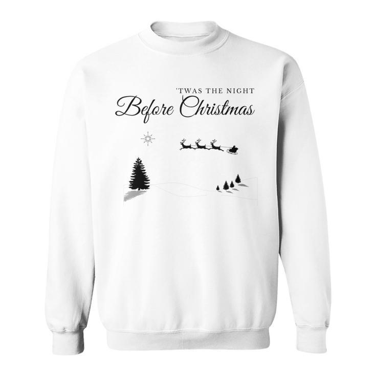 'Twas The Night Before Christmas Santa & Reindeer Sweatshirt