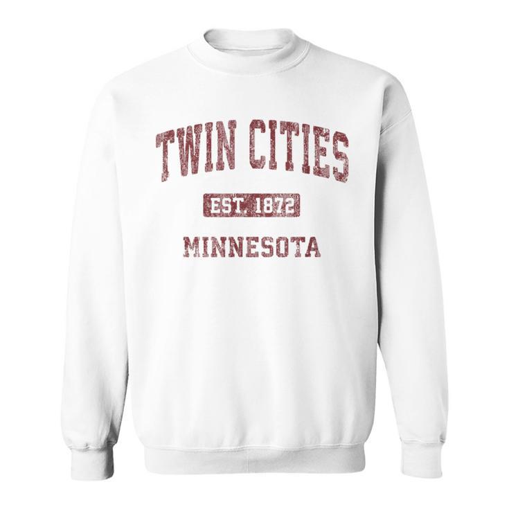 Twin Cities Minnesota Mn Vintage Athletic Sports Sweatshirt