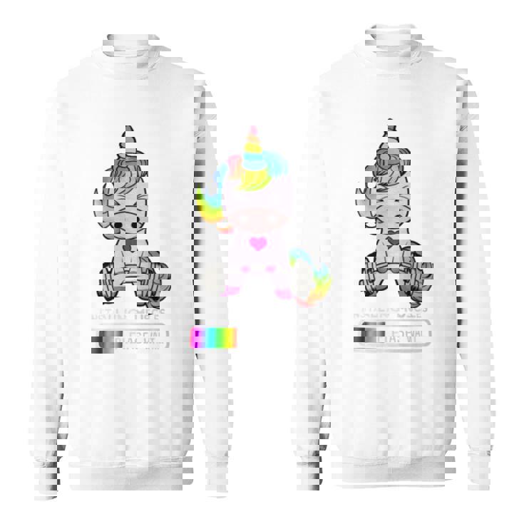 Unicorn Gym Installing Muscles Unicorn Weightlifting Sweatshirt