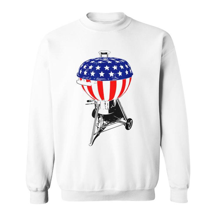 Usa Charcoal Kettle Grill Stars And Stripes July 4Th Bbq Sweatshirt