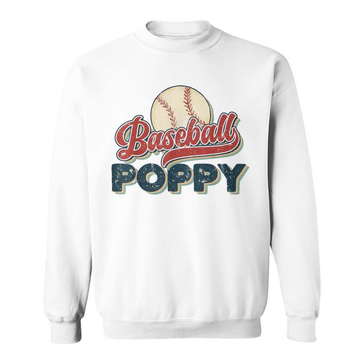 Vintage Baseball Poppy Retro Baseball Pride Sweatshirt