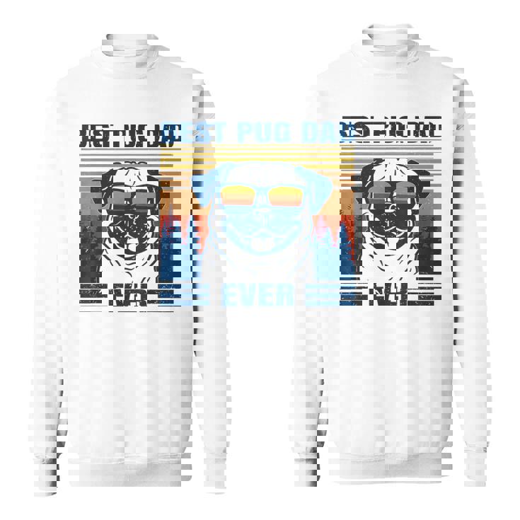 Vintage Best Pug Dad Ever Carlin Papa Cadeau De Noël Drôle Sweater e