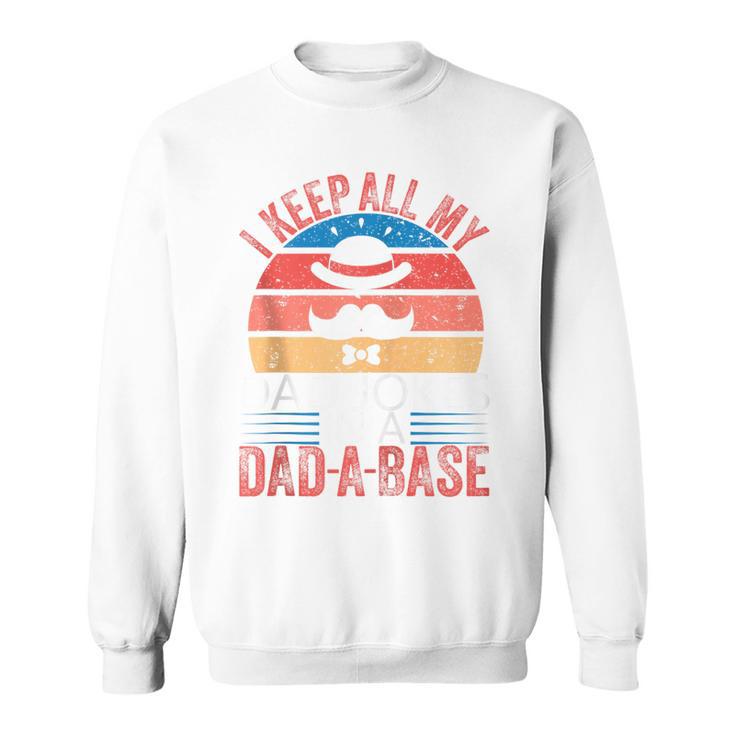 Vintage Dad Ich Halte Alle Meine Papa-Witze In Einem Dad-A-Base Lustig Kapuzenjacke Sweatshirt