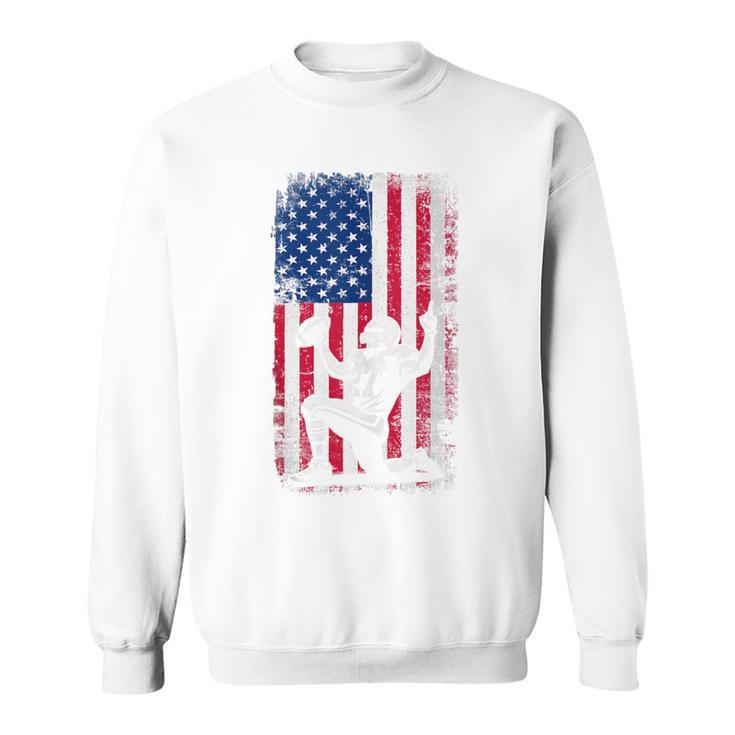 Vintage Football American Flag For Dad And Father's Day Sweatshirt