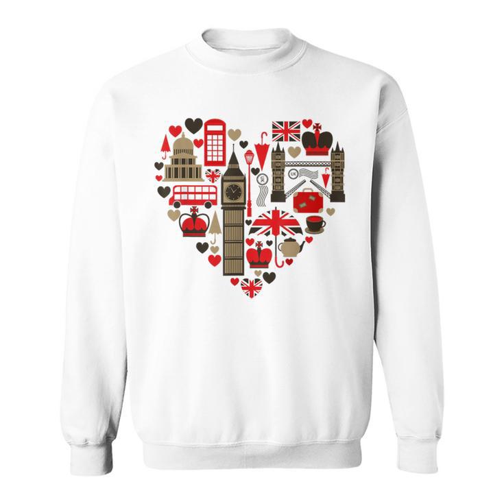 Vintage London I Love Travel Wanderlust Union Jack Sweatshirt