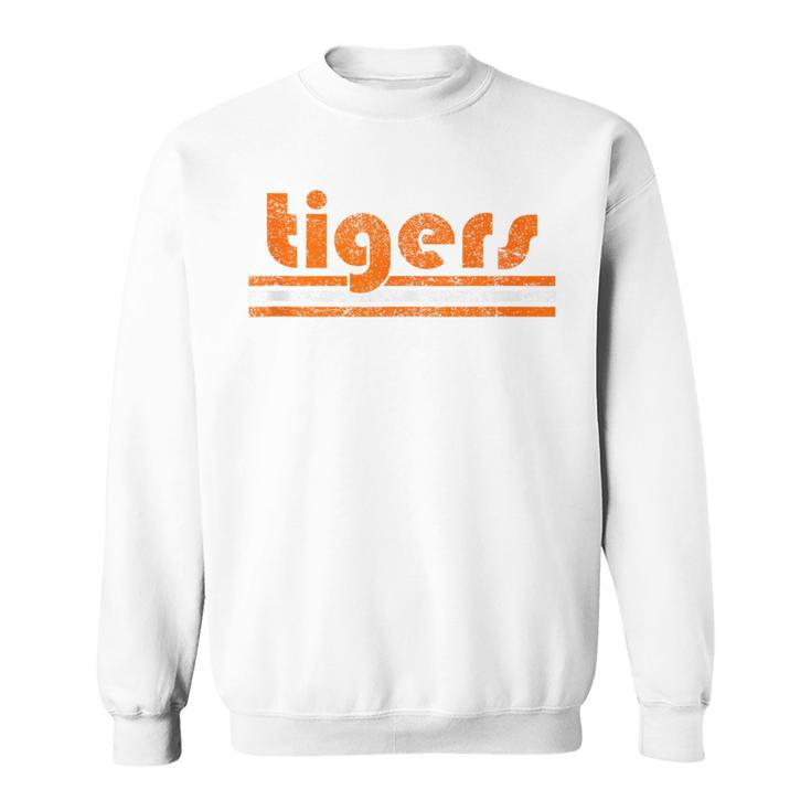 Vintage Tigers Retro Three Stripes Weathered Sweatshirt