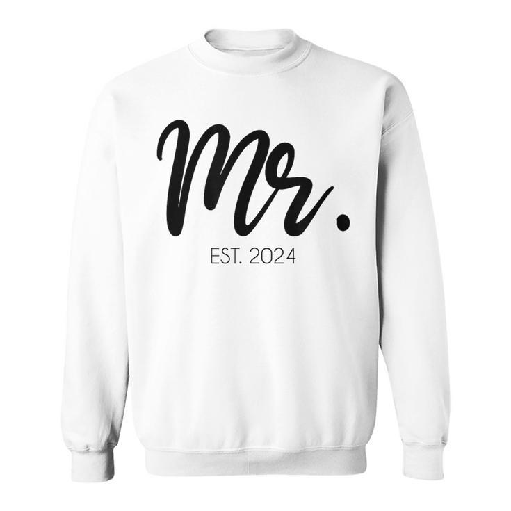 Wedding Mr Est 2024 Groom Sweatshirt