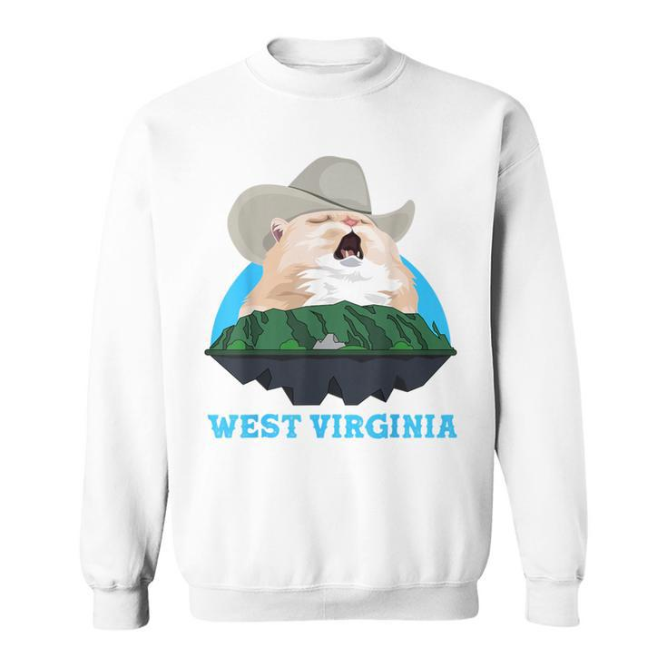 West Virginia Cowboy Cat Singing Meme Meowdy Sweatshirt