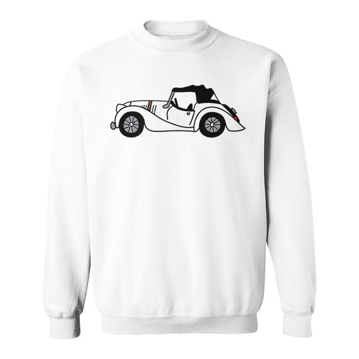 White Morgan 44 44 Car Drawing Sweatshirt