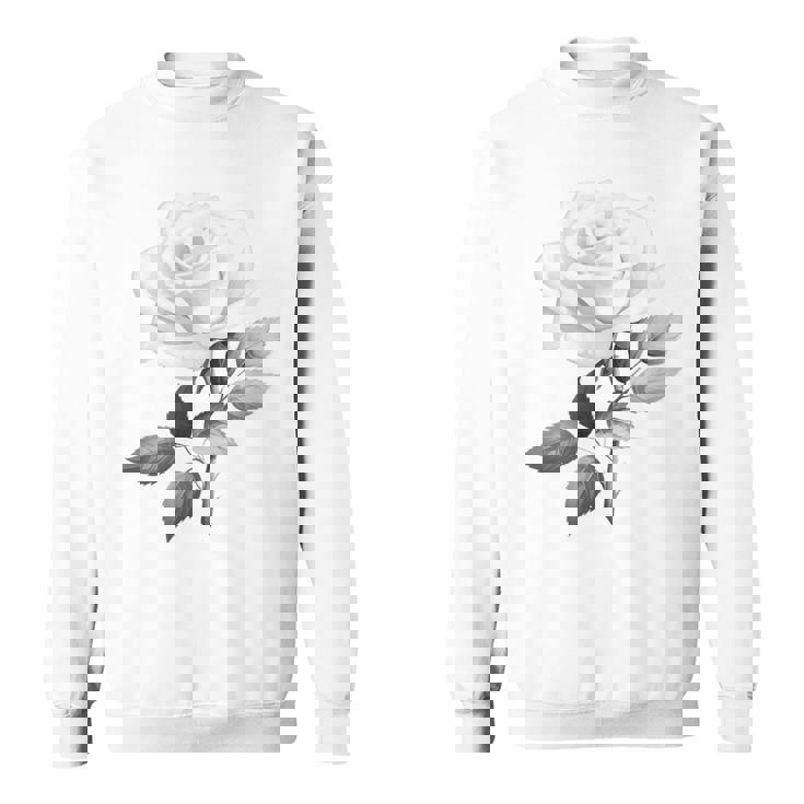 White rose sweatshirt hotsell