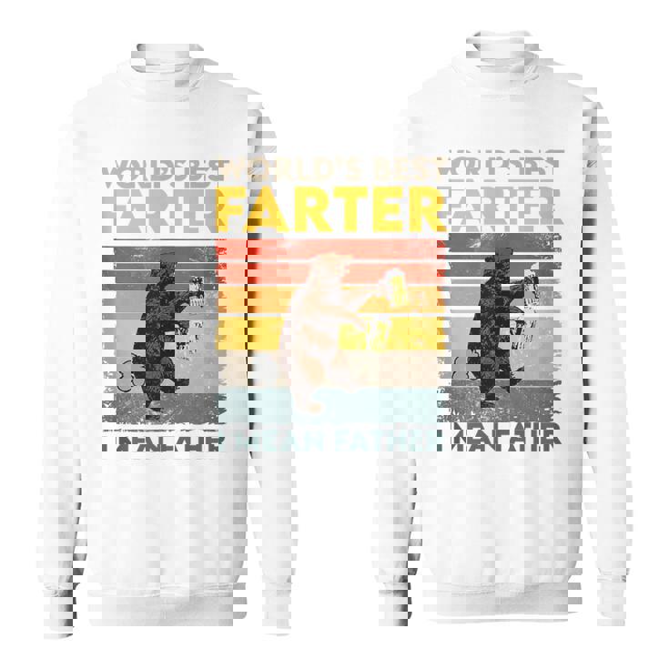 World's Best Farter I Mean Father Father's Day Bear Drinking Sweatshirt