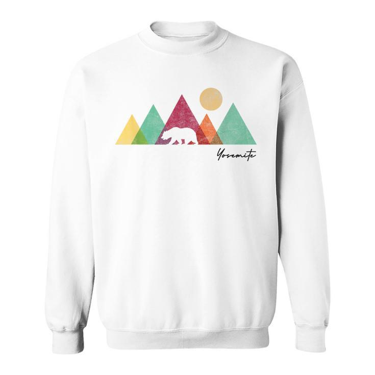 Yosemite California Colorful Bear Mountains National Park Sweatshirt