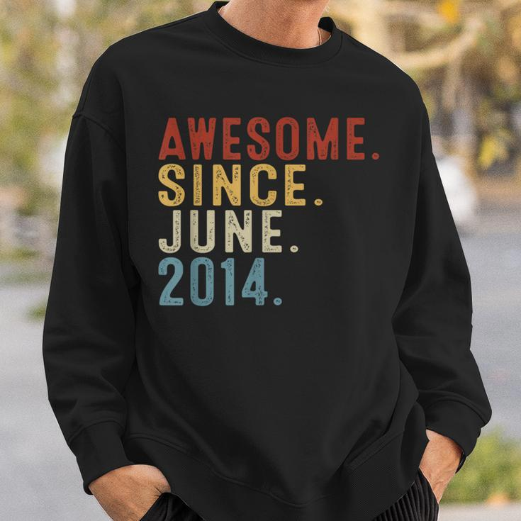 10 Year Old Awesome Since June 2014 10Th Birthday Boy Sweatshirt Gifts for Him