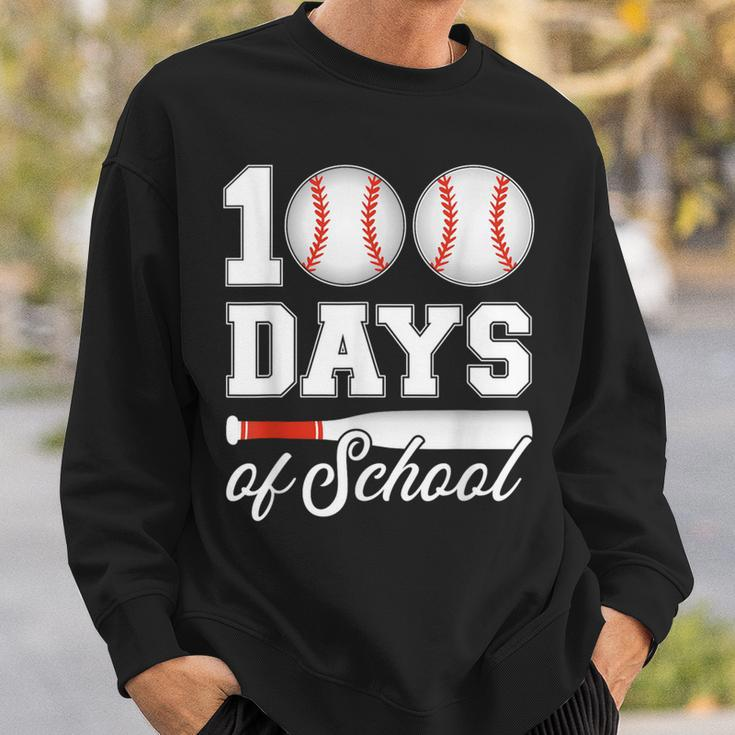 100 Days Of School For 100Th Day Baseball Student Or Teacher Sweatshirt Gifts for Him