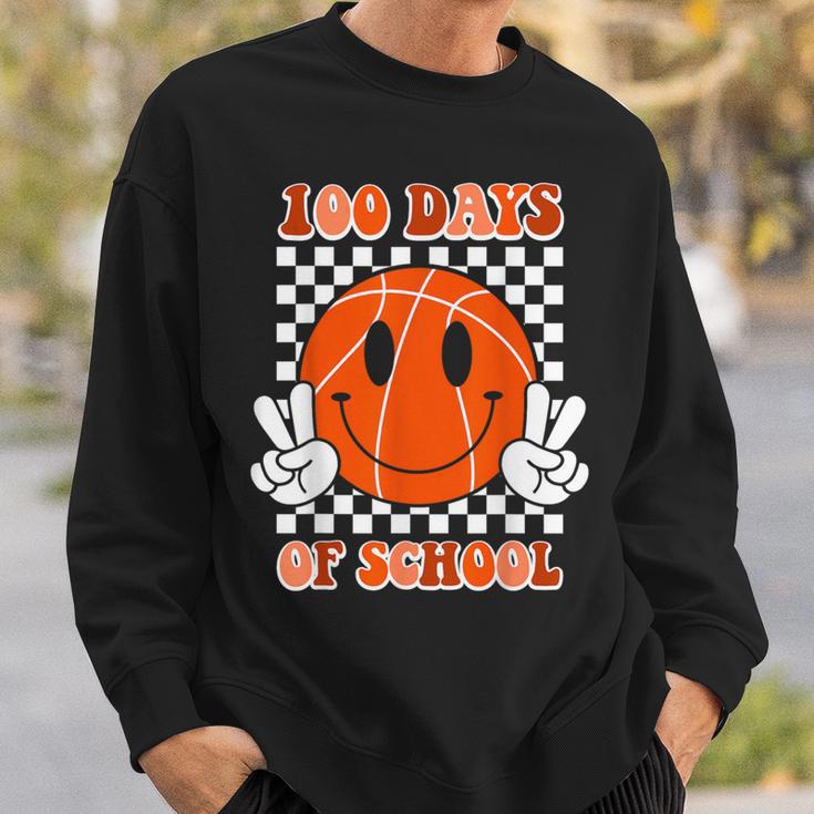 100 Days Of School Basketball Boys Girls Teachers 100Th Day Sweatshirt Gifts for Him