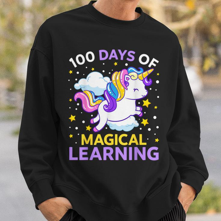 100Th Day Of School Unicorn Girls 100 Days Of Kindergarten Sweatshirt Gifts for Him