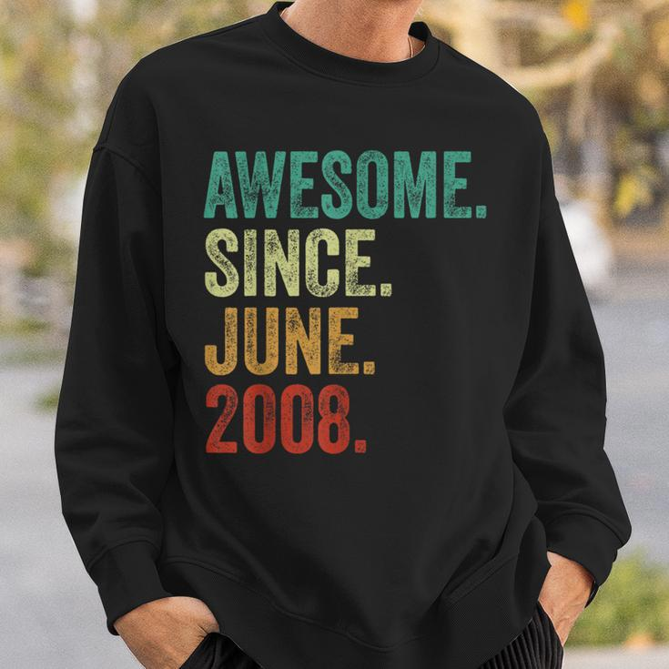 16 Years Old Awesome Since June 2008 16Th Birthday Sweatshirt Gifts for Him