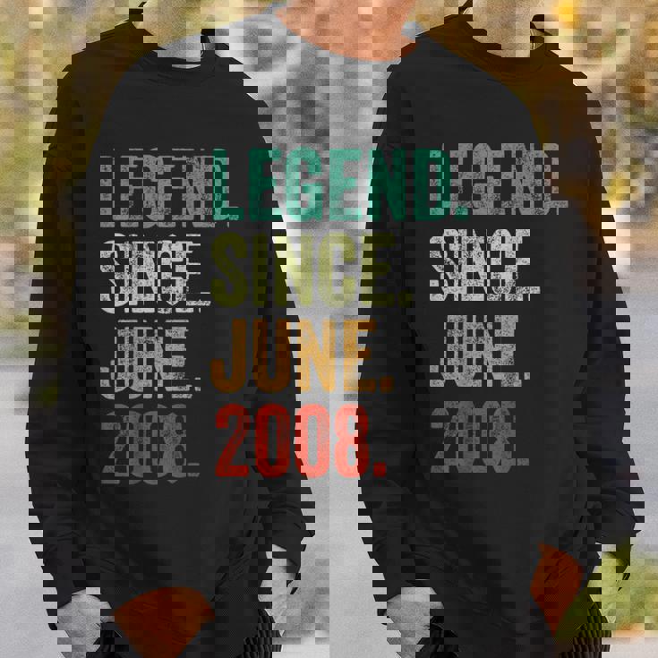 16 Years Old Legend Since June 2008 16Th Birthday Sweatshirt Gifts for Him