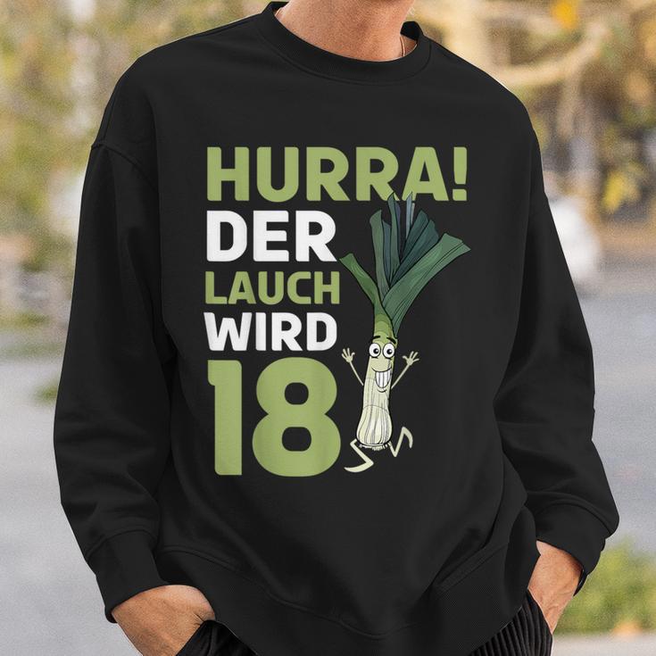 18Th Birthday Hurra Der Lauch Wird 18 Sweatshirt Geschenke für Ihn