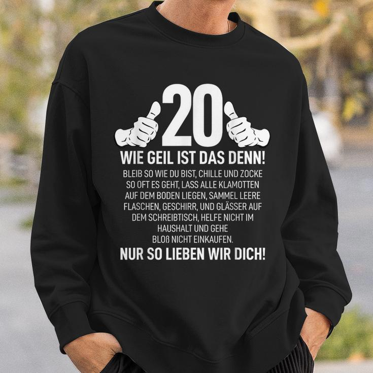 20Th Birthday Nager 20 Years Wie Geil Ist Das Denn Sweatshirt Geschenke für Ihn
