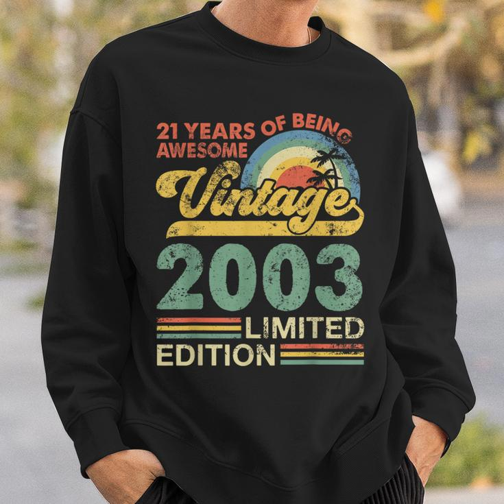 21St Birthday Born In 2003 21 Years Old Vintage 2003 Sweatshirt Gifts for Him
