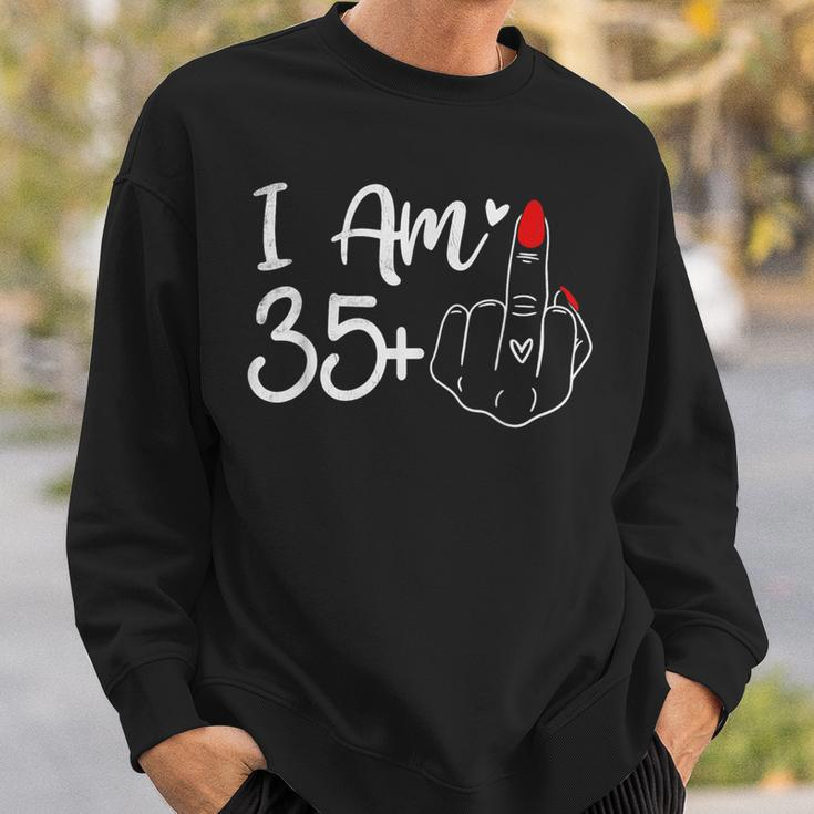 I Am 35 Plus 1 Middle Finger For A 36Th Birthday For Women Sweatshirt Gifts for Him