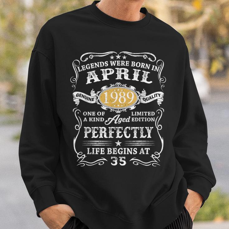 35 Years Old Vintage Legends Born April 1989 35Th Birthday Sweatshirt Gifts for Him