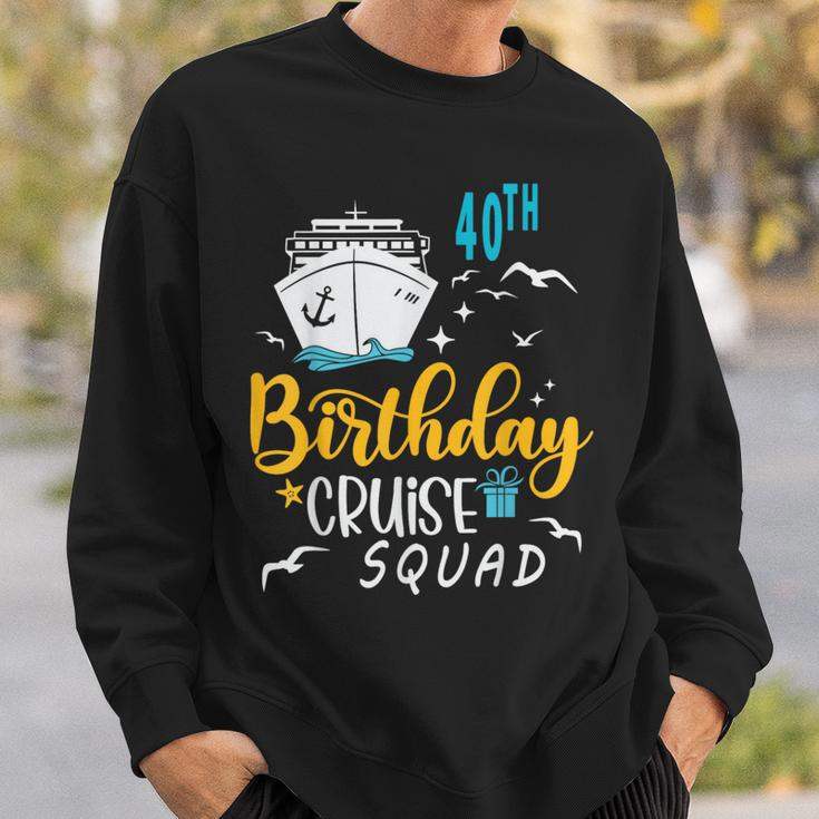 40Th Birthday Cruise Squad 2024 Matching Party Family Sweatshirt Gifts for Him