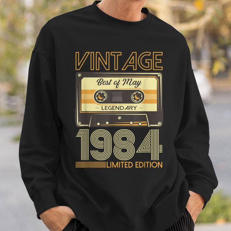 40Th Birthday Man May Vintage 1984 Vintage Cassette Sweatshirt Gifts for Him